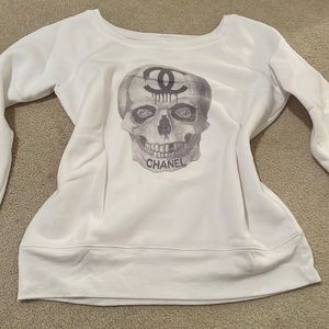 “Chanel” skull sweater size large